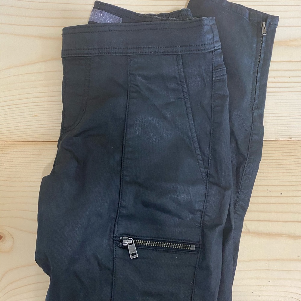 Guess Leather Moto Joggers